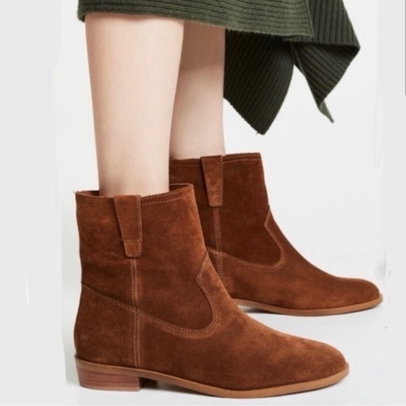 REBECCA MINKOFF Chasidy Saddle suede ankle boots size 9.5 - Picture 1 of 11